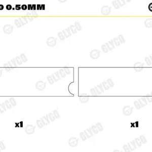 Darmowy zwrot Łożysko korbowodu GLYCO 01-2800 0.50mm