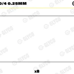 Łożysko korbowodu GLYCO 01-3040/4 0.25mm Taniej
