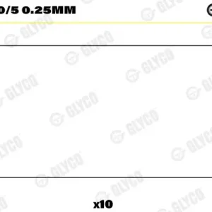 Łożysko korbowodu GLYCO 01-3040/5 0.25mm Taniej