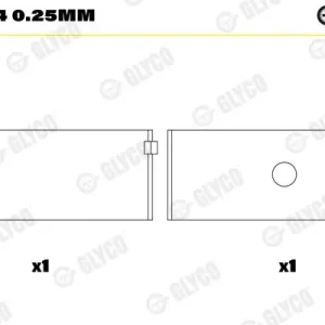 Hit cenowy Łożysko korbowodu GLYCO 01-3584 0.25mm