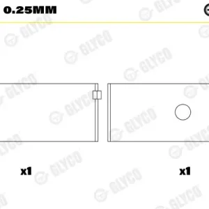 Łożysko korbowodu GLYCO 01-3771 0.25mm Sprawdź teraz