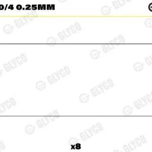 Darmowa dostawa Łożysko korbowodu GLYCO 01-4040/4 0.25mm