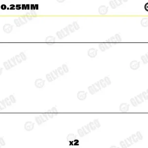 Zniżka Łożysko korbowodu GLYCO 01-4115 0.25mm