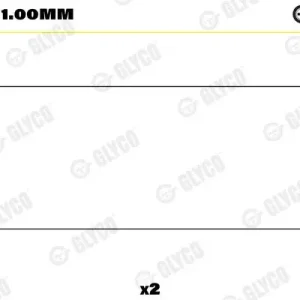 Bezpieczne zakupy Łożysko korbowodu GLYCO 01-4115 1.00mm