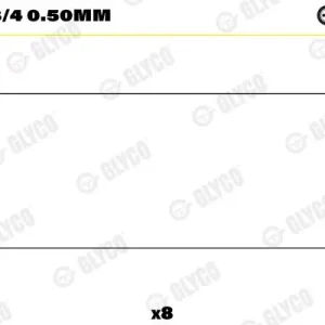 Bezpieczna płatność Łożysko korbowodu GLYCO 01-4133/4 0.50mm