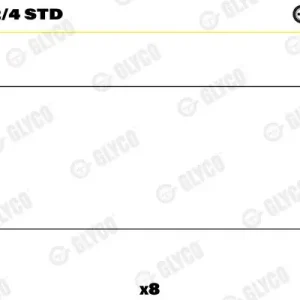 Dostępne od ręki Łożysko korbowodu GLYCO 01-4172/4 STD