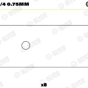 Darmowy zwrot Łożysko korbowodu GLYCO 01-4174/4 0.75mm