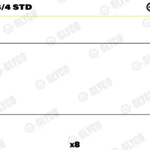 Wyjątkowa oferta Łożysko korbowodu GLYCO 01-4183/4 STD