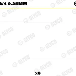 Cena promocyjna Łożysko korbowodu GLYCO 01-4202/4 0.25mm