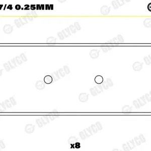 Wyjątkowa oferta Łożysko korbowodu GLYCO 01-4207/4 0.25mm