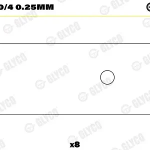 Hit sprzedaży Łożysko korbowodu GLYCO 01-4340/4 0.25mm