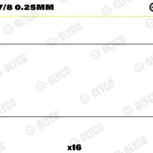 Cena promocyjna Łożysko korbowodu GLYCO 01-4377/8 0.25mm