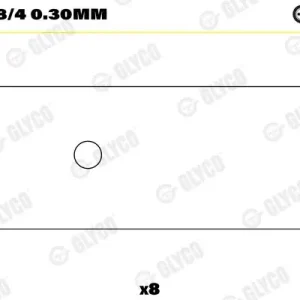 Zniżka Łożysko korbowodu GLYCO 01-4558/4 0.30mm