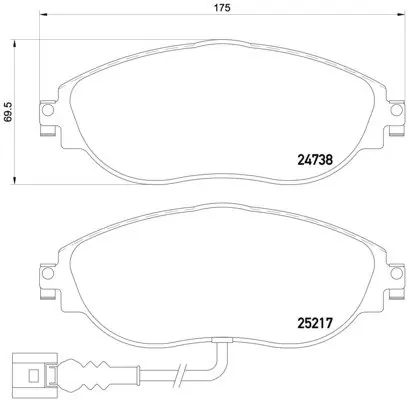 Klocki hamulcowe BREMBO P85131 7N0698151A Hit cenowy