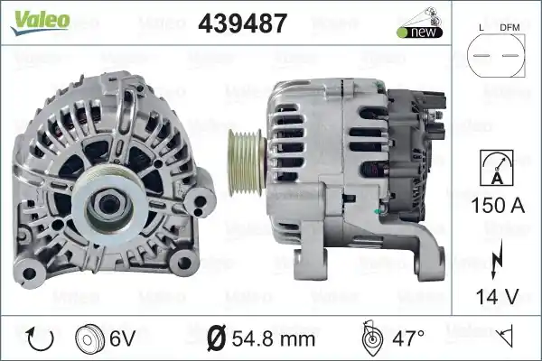 Wysoka jakość Alternator VALEO 439487